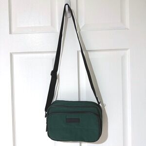 Ted Baker London Green Nylon Crossbody Bag Adjustable Strap Camera Bag Messenger